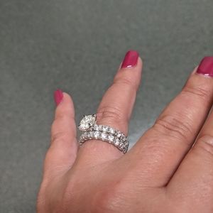 Jewelry - Forever One Moissanite wedding set Jewelry - Forever One Moissanite wedding set
